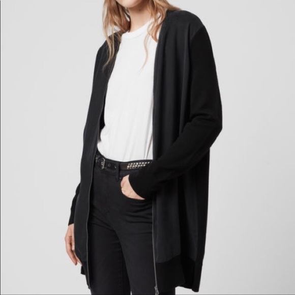 Nwt All Saints Jamie Zip Front Wool 